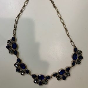 J crew blue jeweled necklace